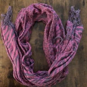 Zebra leopard print scarf